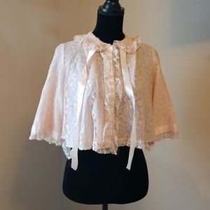 Vintage Lace Bed Jacket